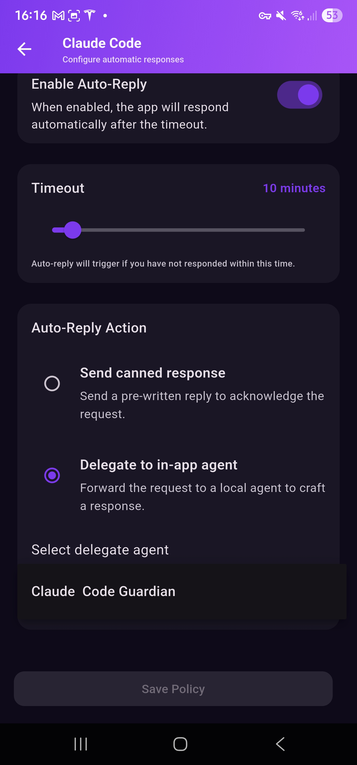 Auto-Reply and Delegation